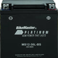 BikeMaster Agm Battery MS12-30L-BS – Fits Arctic Cat Wildcat & BMW R60/6