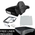 Chopped Trunk Backrest Chrome Mount Rack Plate Fit For Harley Touring 1997-2008