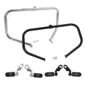 Chrome/Black Engine Guard Crash Bar/Footpeg Fit For Harley Touring 1997-2008 07