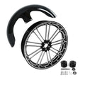 21'' Front Wheel Rim Hub Dual Disc & Front Fender Fit For Harley Touring 1997-13