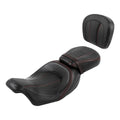 Two Up Driver & Passenger Seat + Sissy Bar Backrest Fit For Harley Touring 09-23
