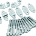 BikeMaster Aluminum Handlebar Risers 7/8in - Silver for Powersports