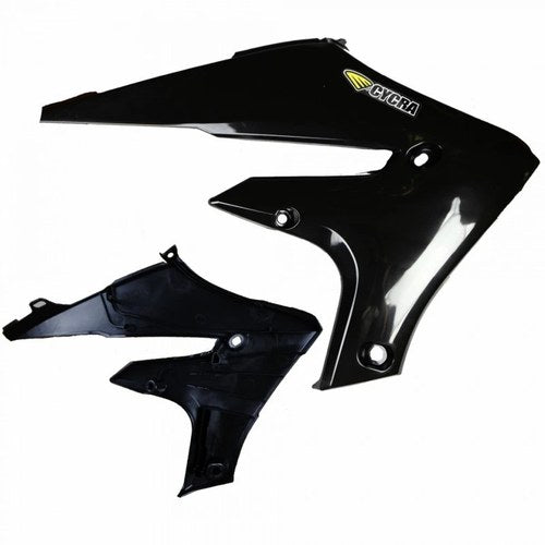 Cycra Powerflow Radiator Shroud for Yamaha WR250F & YZ Models - Black