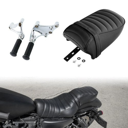 Passenger Seat Pillion & Foot Pegs Fit For Harley Sportster XL883 XL1200 16-22
