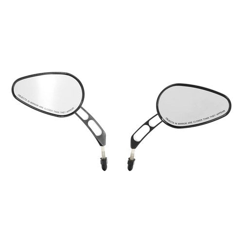 Motorcycle 8mm Rear View Mirrors Fit For Harley Softail Slim Fls Fat Boy Touring
