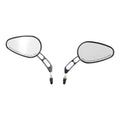 Motorcycle 8mm Rear View Mirrors Fit For Harley Softail Slim Fls Fat Boy Touring