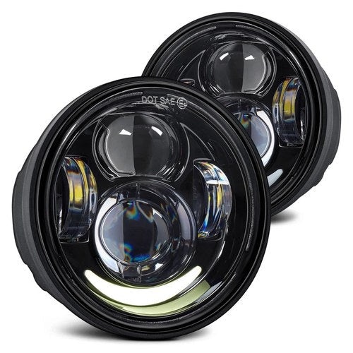 Lumen SB5906XX-BLK 5" Round Black Projector LED Daytime Running Lights