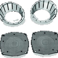 Kuryakyn LED Speaker Bezels for Harley-Davidson Touring 96-13 – Chrome with Blue