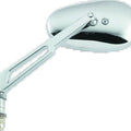 BikeMaster Harley Highrise Mirror with 6-1/16in Stem - Chrome, Fits Left or