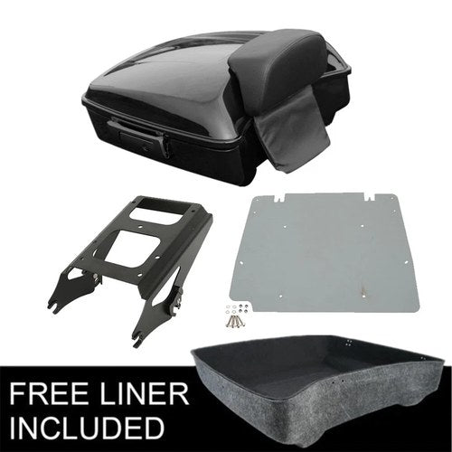 Chopped Trunk Backrest Rack Plate Fit For Harley Touring Street Glide 2009-2013