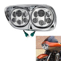 5-3/4" 5.75" LED Dual Headlight Headlamp Fit For Harley Road Glide 1998-2013 12