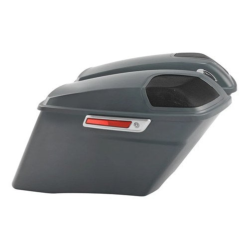 Gunship Gray 4" Stretched Saddlebags Saddle bags Fit For Harley Touring 2014023