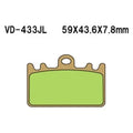 For Victory Gunner 2015-2016 Vesrah VD-433JL Front Sintered Metal Brake Pads