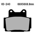For Yamaha Seca II 600 92-98 Vesrah VD-240 Rear Organic Semi-Metallic Brake Pads