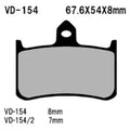 For Honda RVF750R 1994-1998 Vesrah VD-154 Front Organic Semi-Metallic Brake Pads