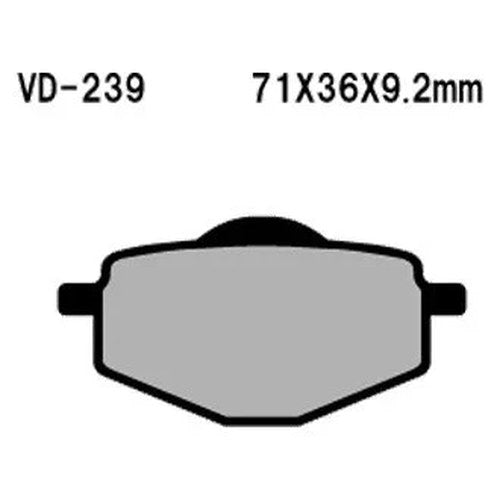 For Yamaha Vino 125 04-09 Vesrah VD-239 Front Organic Semi-Metallic Brake Pads