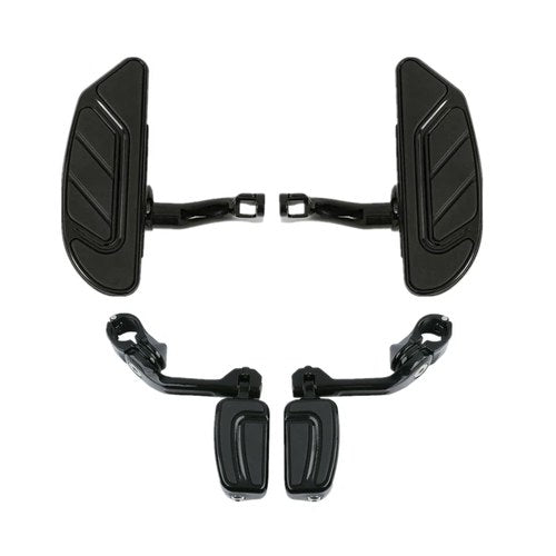 Rear Passenger Footboards & 1-1/4" Foot Pegs Fit For Harley Electra Glide 93-up
