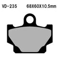 For Yamaha Route 66 88-90 Vesrah VD-235 Front Organic Semi-Metallic Brake Pads