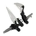 Front Driver Rider Footpegs Pegs Bracket Fit For Kawasaki Ninja 400 2018-2024