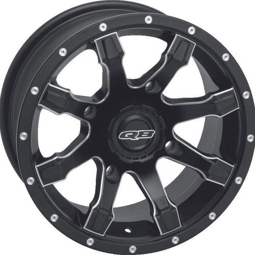 QuadBoss Grinder 14x7 Power For Sports Wheel With 4+3 Offset And Black Finish