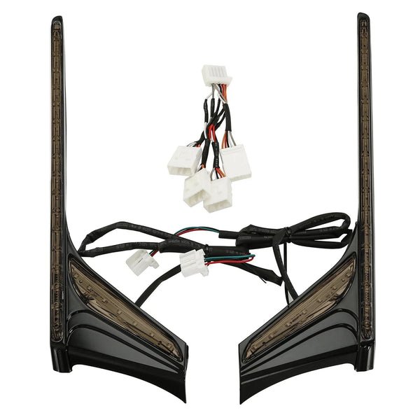 Vertical Rear LED Light Strips Fit For Honda Goldwing 1800 12-17 F6B 13-17 Black