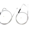 41-1/2 inch Stainless Steel Throttle and Idle Cable Set for Harley-Davidson