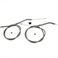 33.66 inch Stainless Steel Throttle and Idle Cable Set for Harley-Davidson