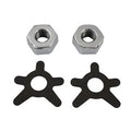 V-Twin 76288C Chrome Brake Shaft Nut and Lock Kit