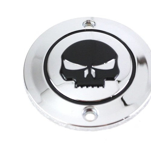 V-Twin For 78284 Skull Ignition System Cover - 2-Hole Chrome Finish