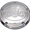 V-Twin 42-1057 Skull For Derby Cover In Chrome