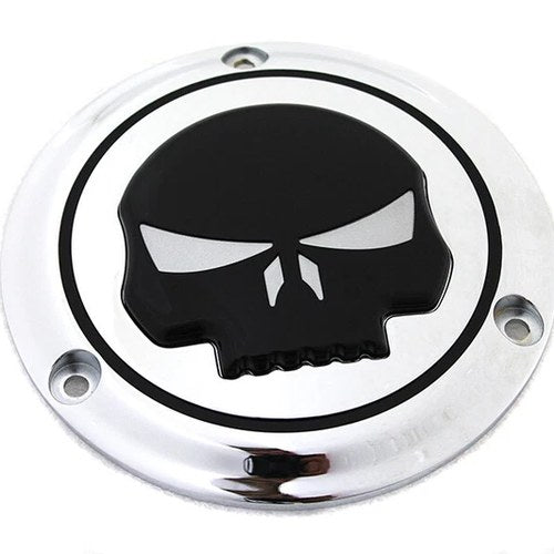 V-Twin 78287 Chrome For 3 Hole Skull Derby Cover