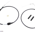 V-Twin 24301 43 Inch Stainless Steel Throttle and Idle Cable Set - Black Coated