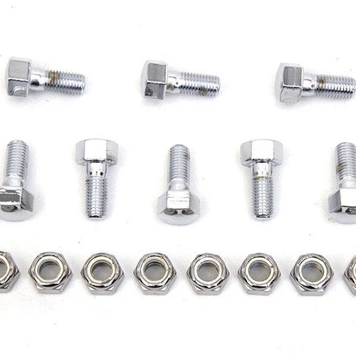 Colony For 2800-16 Rear Brake Drum Bolt And Nut Kit - Chrome Plated
