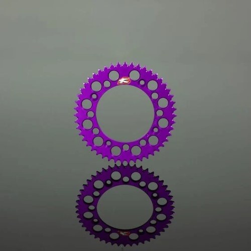 Renthal For 89+ Suzuki RMZ250-450 Rear Grooved Sprocket - Purple 52 Teeth