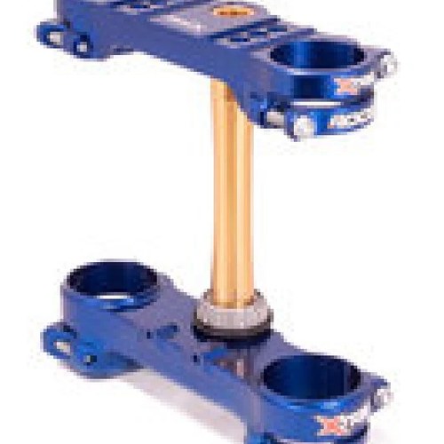 XTrig Rocs Tech Triple Clamp for Sherco 125-500 SC/SE/SEF, Blue, 22mm Offset