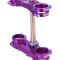 XTrig For 06+ Yamaha YZ 250 Rocs Tech Triple Clamp 25mm Offset M12 Purple