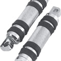 Bikers Choice For Big Twin & XL Chrome Male Mount Footpegs With Rubber Bands
