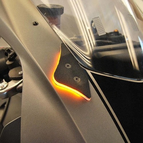 New Rage Cycles R1 Mirror Block Off Turn Signals – Fits Yamaha YZF-R1 2015-2019
