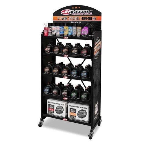 Maxima V-Twin Floor Display Large Metal Shelf for Powersports