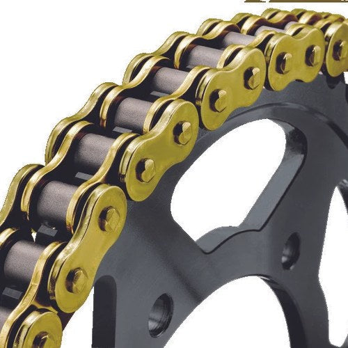 BikeMaster 520x100 Bmor O-Ring Chain - Gold/Gold for Powersports Vehicles