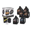 Maxima V-Twin Oil Change Kit Mineral with Black Filter for Harley-Davidson