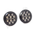 Letric Lighting 4.5-inch Black Buck-Shot Passing Lamps for Indian Motorcycles