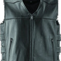 Kuryakyn River Road Plains Leather Vest Black 2XL with Concealed Carry Pocket