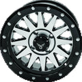 QuadBoss Wagon 14x7 Inch Black Machined Aluminum Wheel With For 4x110 Bolt