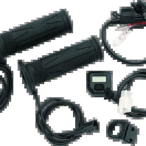 BikeMaster 7/8in Heated Grips With LCD Switch – For All-Weather PowerSports