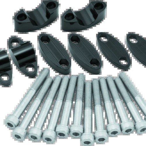 BikeMaster Aluminum Handlebar Risers 7/8 in. - Black for Powersports Bikes