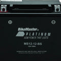 BikeMaster For MS12-12-BS Agm Motorcycle Battery - Maintenance-Free &