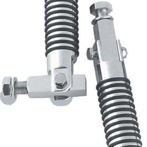 Bikers Choice Chrome Block Mount O-Ring Footpegs for Harley-Davidson 72-00