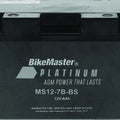 BikeMaster Agm Battery MS12-7B-BS – Fits Yamaha YFZ450 & Can-Am DS 450