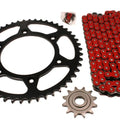 Honda CR125R, 1997, Red O-Ring Chain and 12/49 Sprocket Set - CR125, CR 125